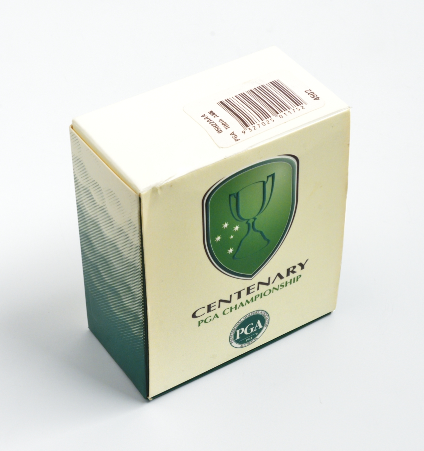 Австралия 1 доллар 2005 100 лет чемпионату мира по гольфу среди профессионалов (Professional Golfer's Association Championship), тираж 7500 экземпляров, в оригинальной коробке KM 831 серебро PROOF 8-1-05-09