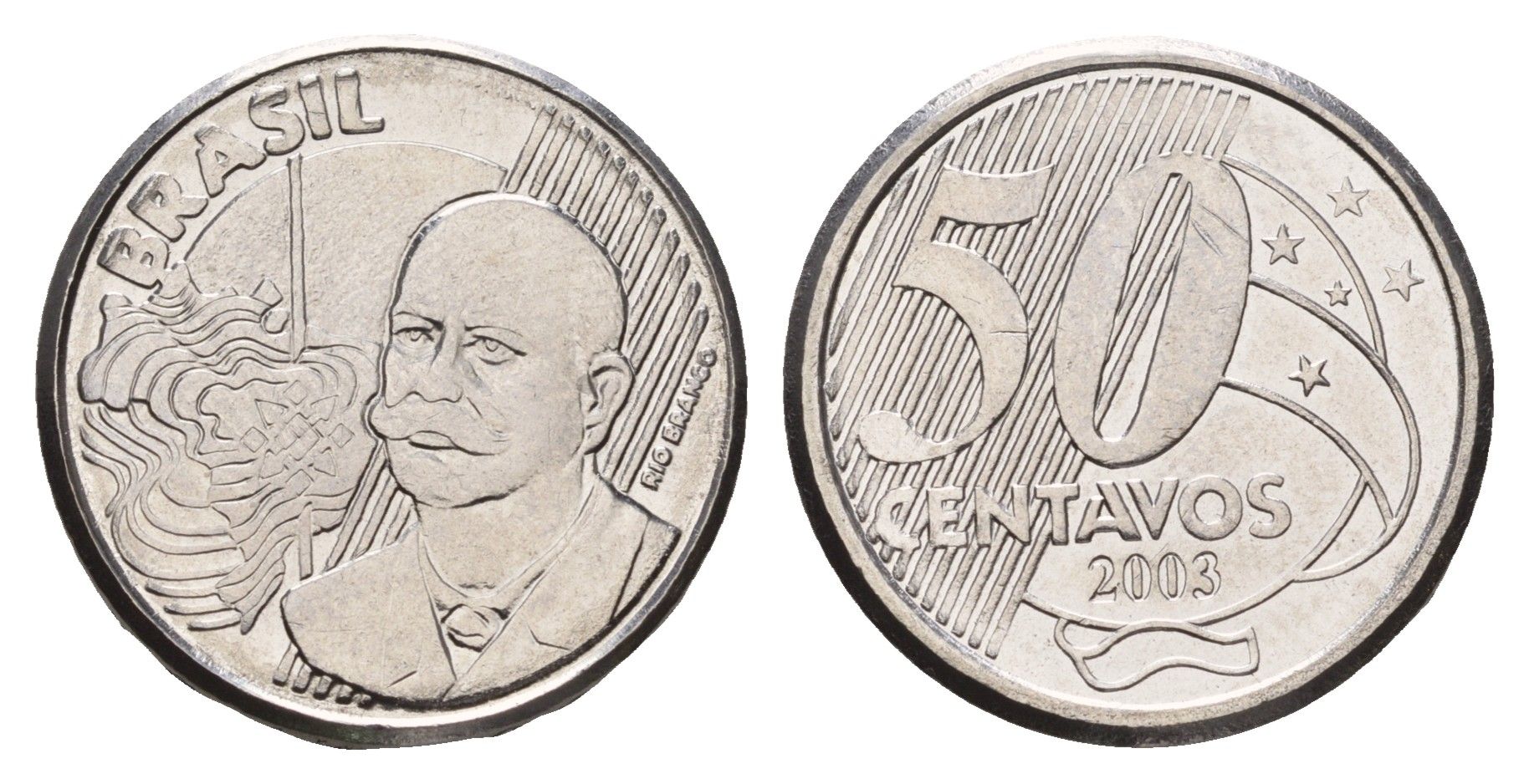 Бразилия 50 сентаво 2003 KM 651 медно-никель 4688-224