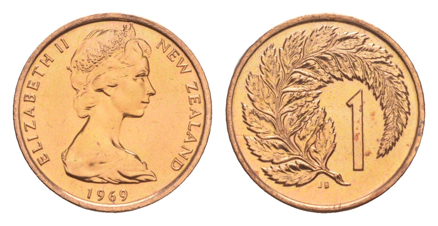 Новая Зеландия 1 цент 1969 тираж 50.000 экземпляров KM 31 бронза BU 4651-157