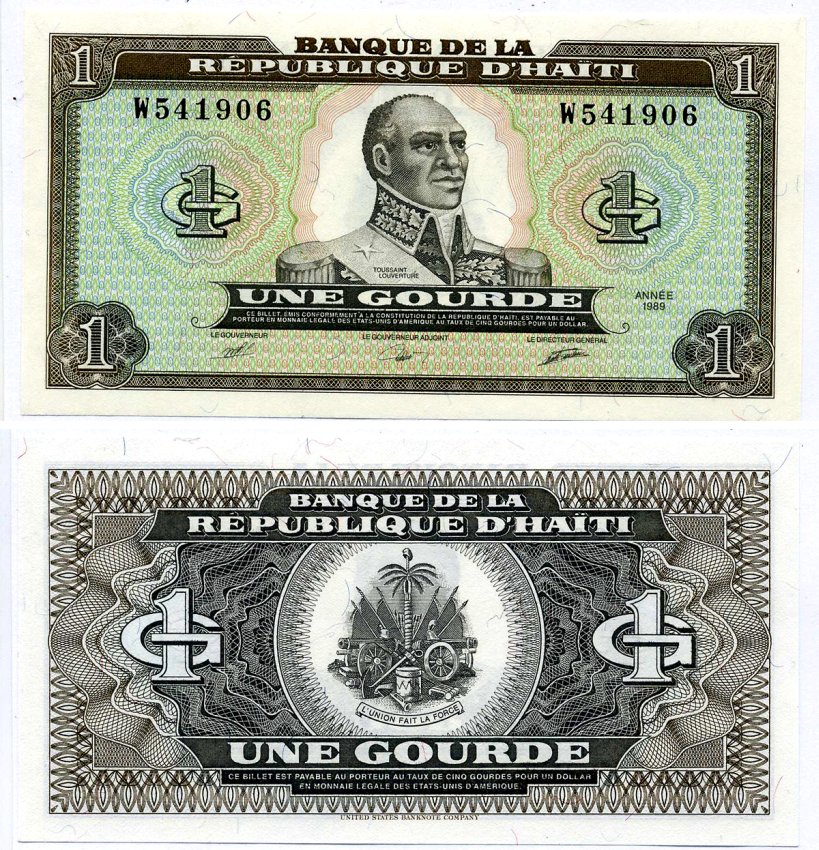 Гаити 1 гурд 1989 Pick 253 a бумага UNC (пресс) 00-00