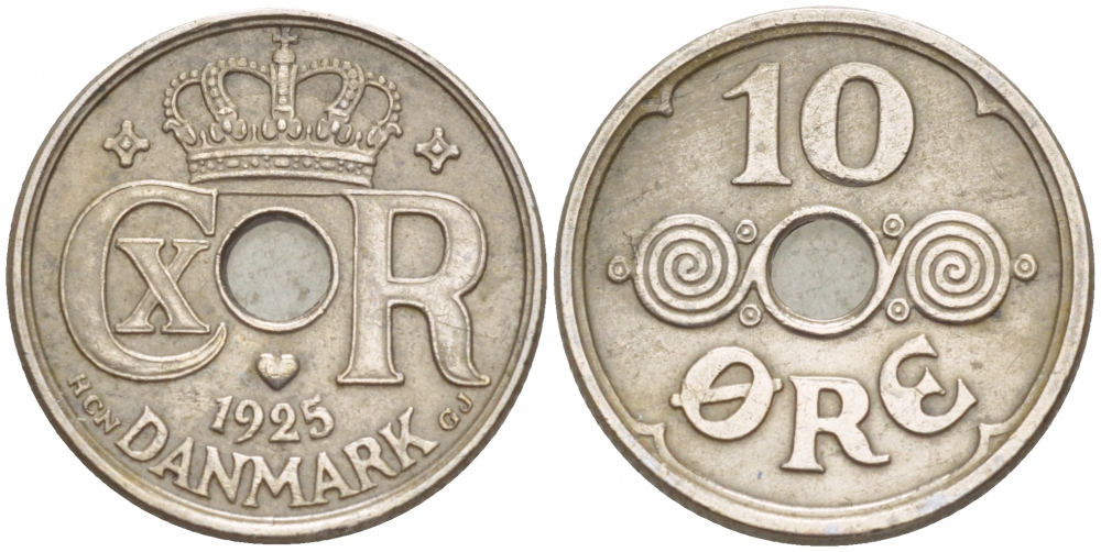 НОРВЕГИЯ 10 ЭРЕ 1925 KM 383 медно-никель 4547-1038