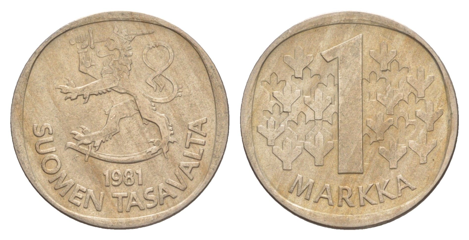 Финляндия 1 марка 1981 KM 49a медно-никель 4648-546