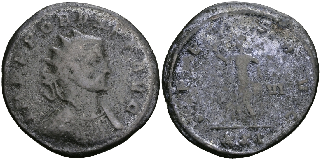 Римская Империя аврелианиан 280 Проб VIRTVS PROBI AVG Сисция Very fine RIC 816 бронза 270-923