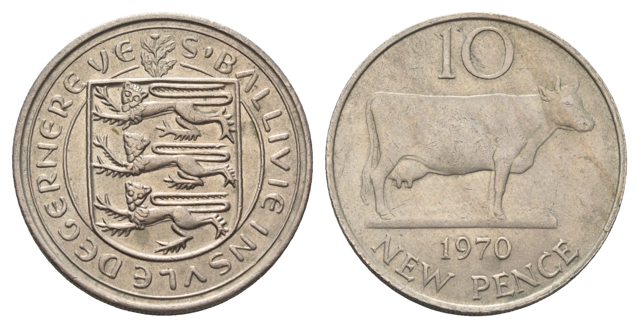 Гернси 10 пенсов 1970 KM 24 медно-никель 4367-815