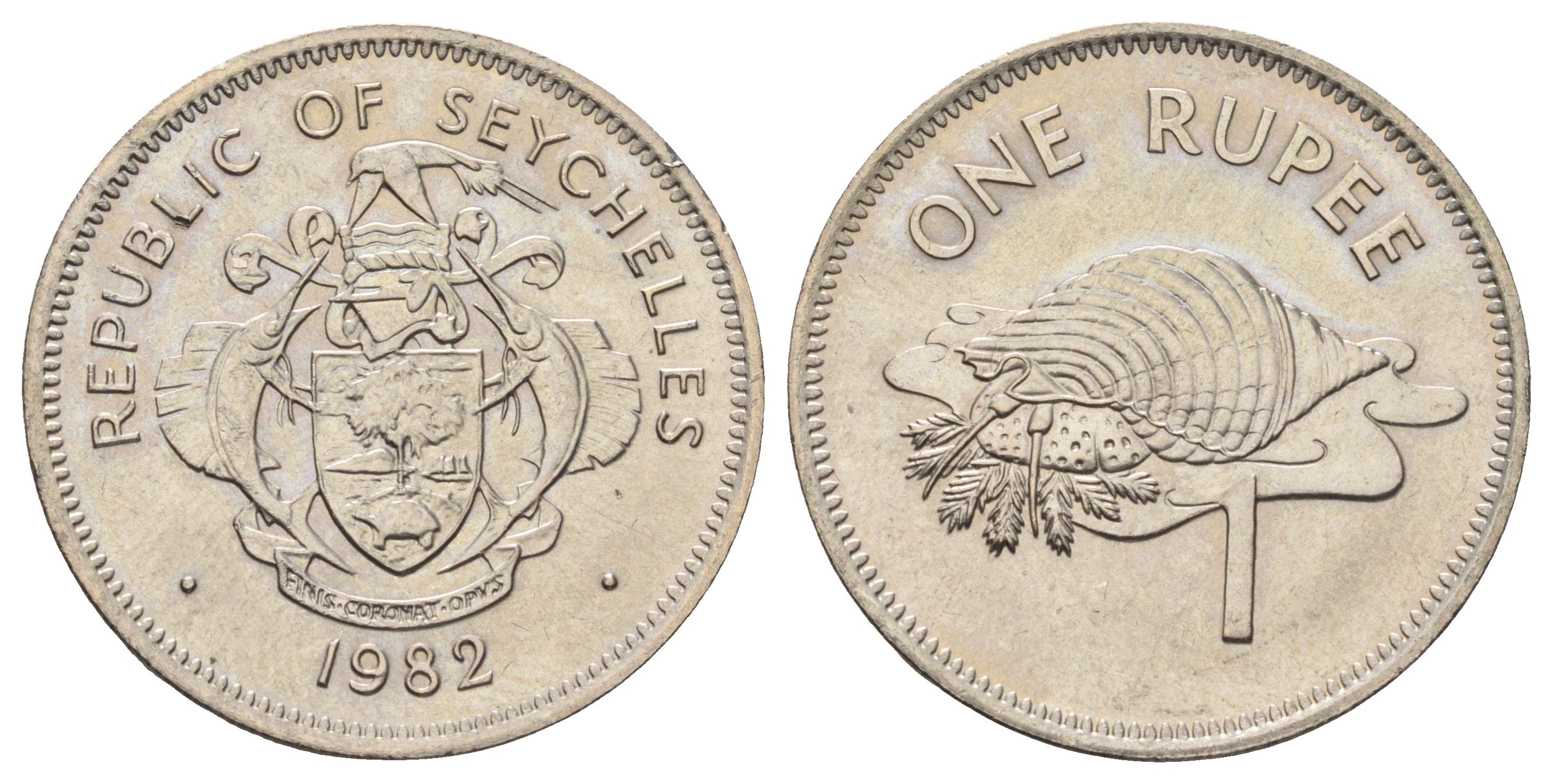 Сейшельские Острова (Сейшелы) 1 рупия 1982 KM 50.1 медно-никель 65-111