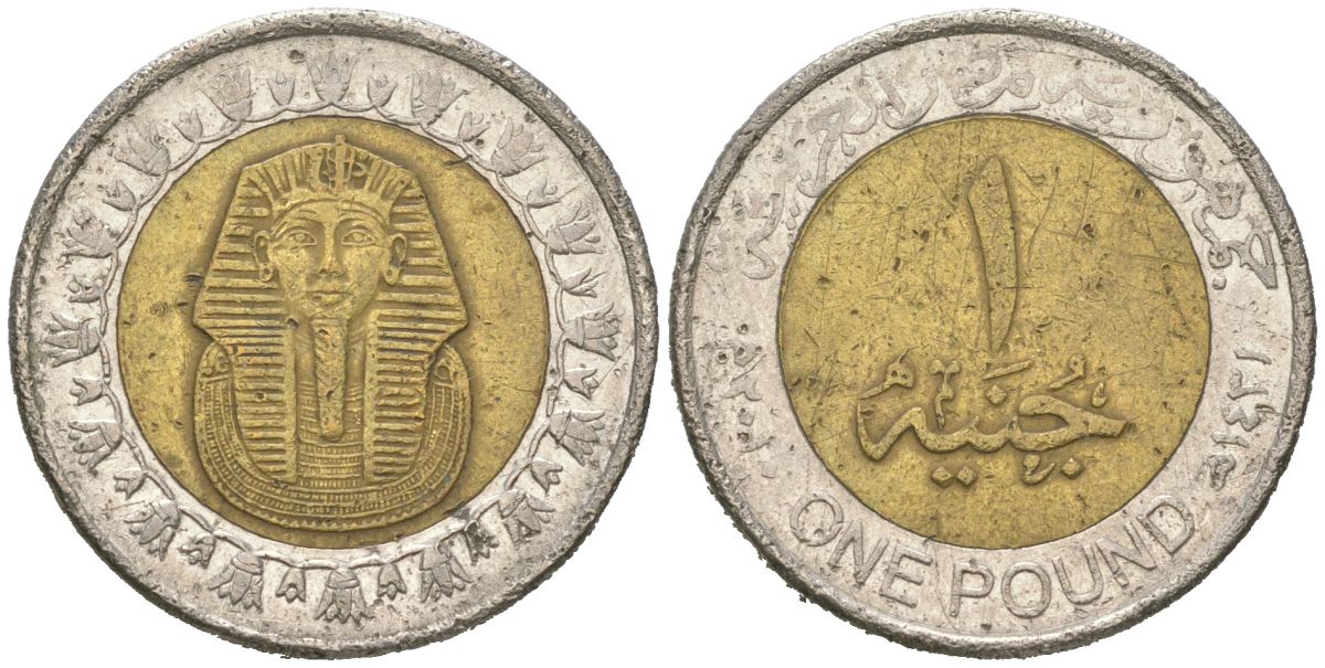 Египет 1 фунт 2010 сфинкс KM 940a биметалл 4616-1216