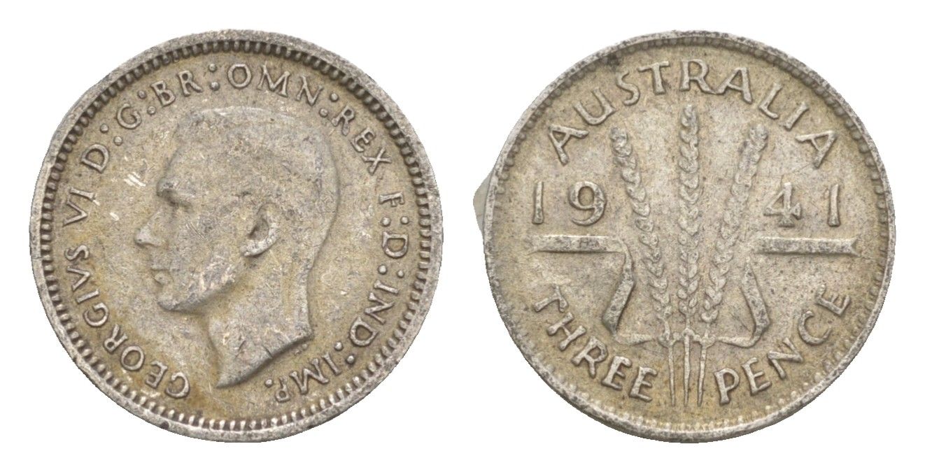 Австралия 3 пенса 1941 Георг VI (1936-1952) KM 37 серебро 4649-1062