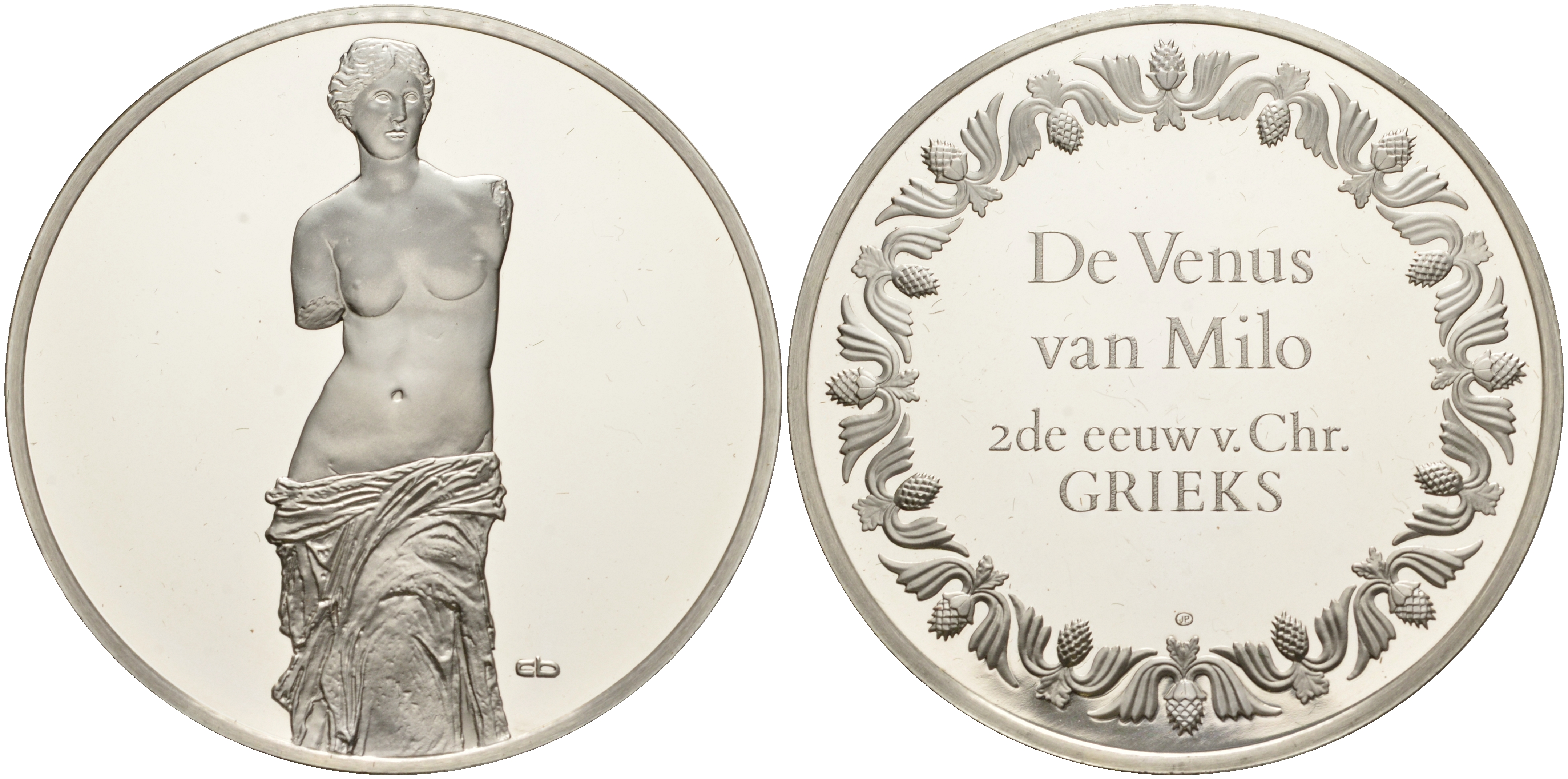 Нидерланды медаль ND Венера Милосская, 51,8 грамм серебро PROOF 00-00