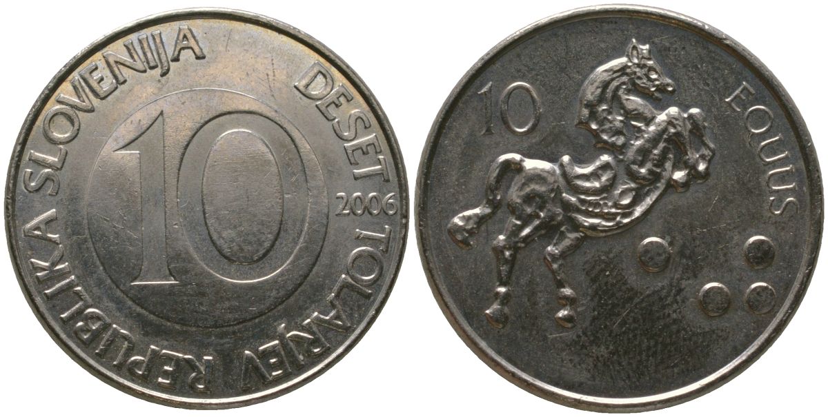 Словения 10 толаров 2006 KM 41 медно-никель 4548-1143