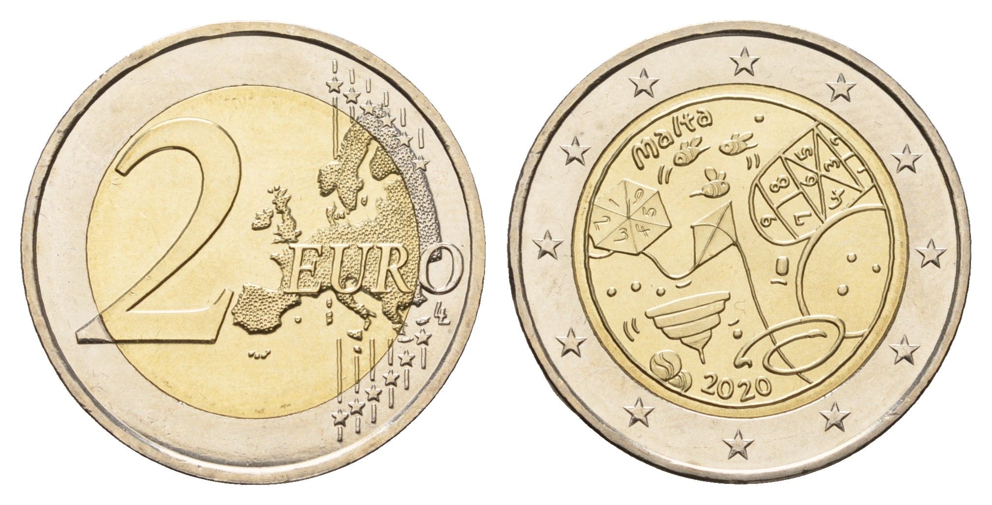 Мальта 2 евро 2020 Игры KM 207 биметалл UNC 68-922