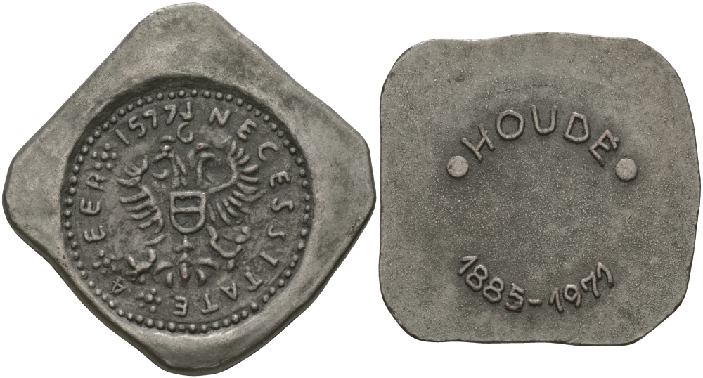 ЕВРОПА ЖЕТОН ND С ИЗОБРАЖЕНИЕМ СРЕДНЕВЕКОВОЙ МОНЕТЫ, КЛИПА белый металл 97-813