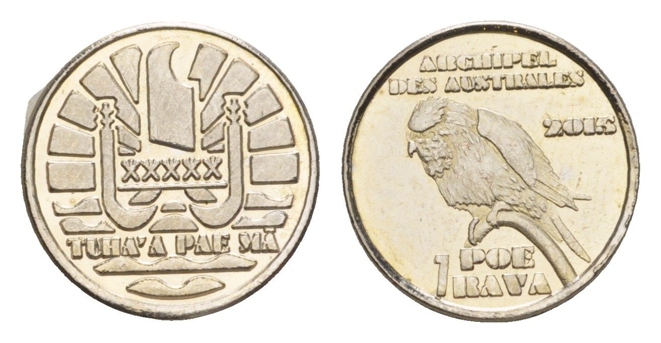 Французская Полинезия (Иль Остраль) 1 poe rava 2015 латунь BU 4644-1019