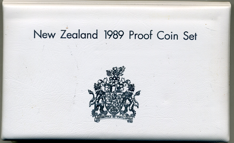 Новая Зеландия официальный набор из 5 монет 1989 в оригинальной пластиковой упаковке серебро PROOF 1-4-1-08