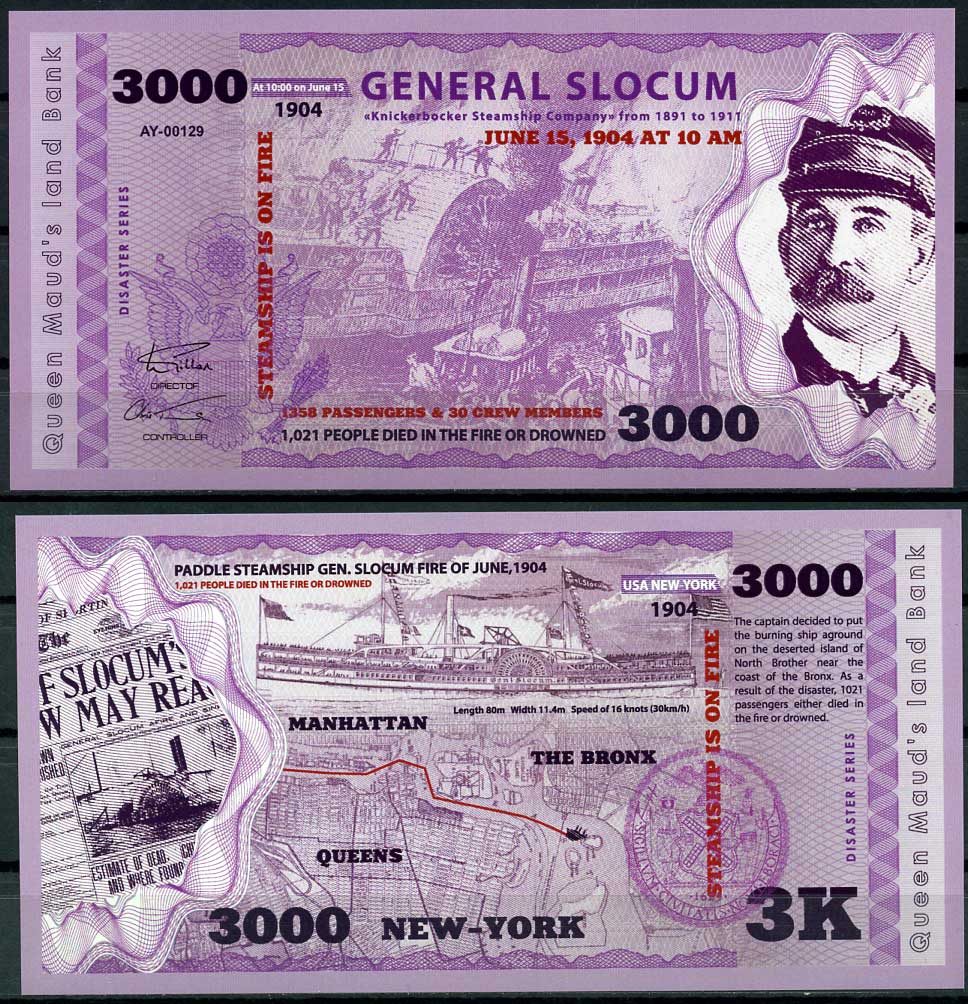 Земля Королевы Мод набор из 6 банкнот 2020-2022 великие катастрофы мира   бумага  UNC (пресс) 446-26-3-1