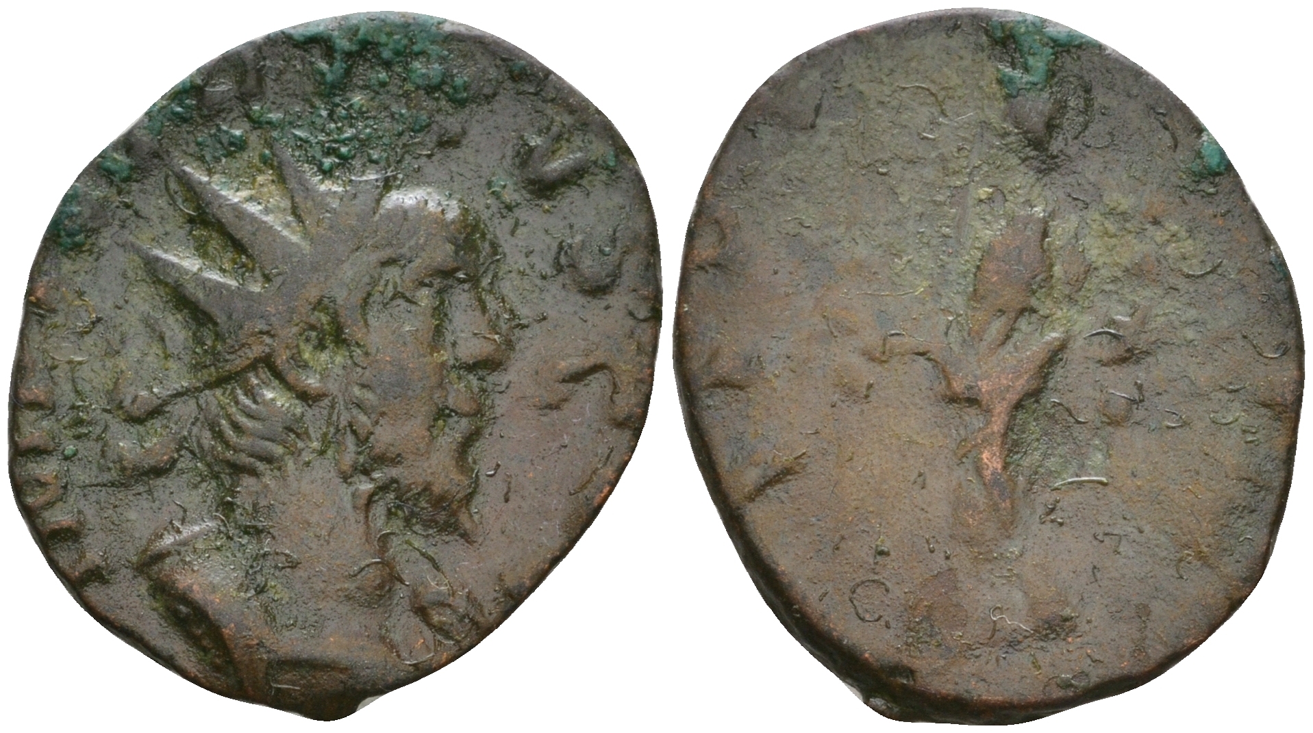 Римская Империя, императоры в Галлии антониниан 274 Тетрик, IMP C TETRICVS P F AVG, бюст императора / SALVS AVG, Салюта, персонификация Здоровья RIC 126 биллон 1073-19-77