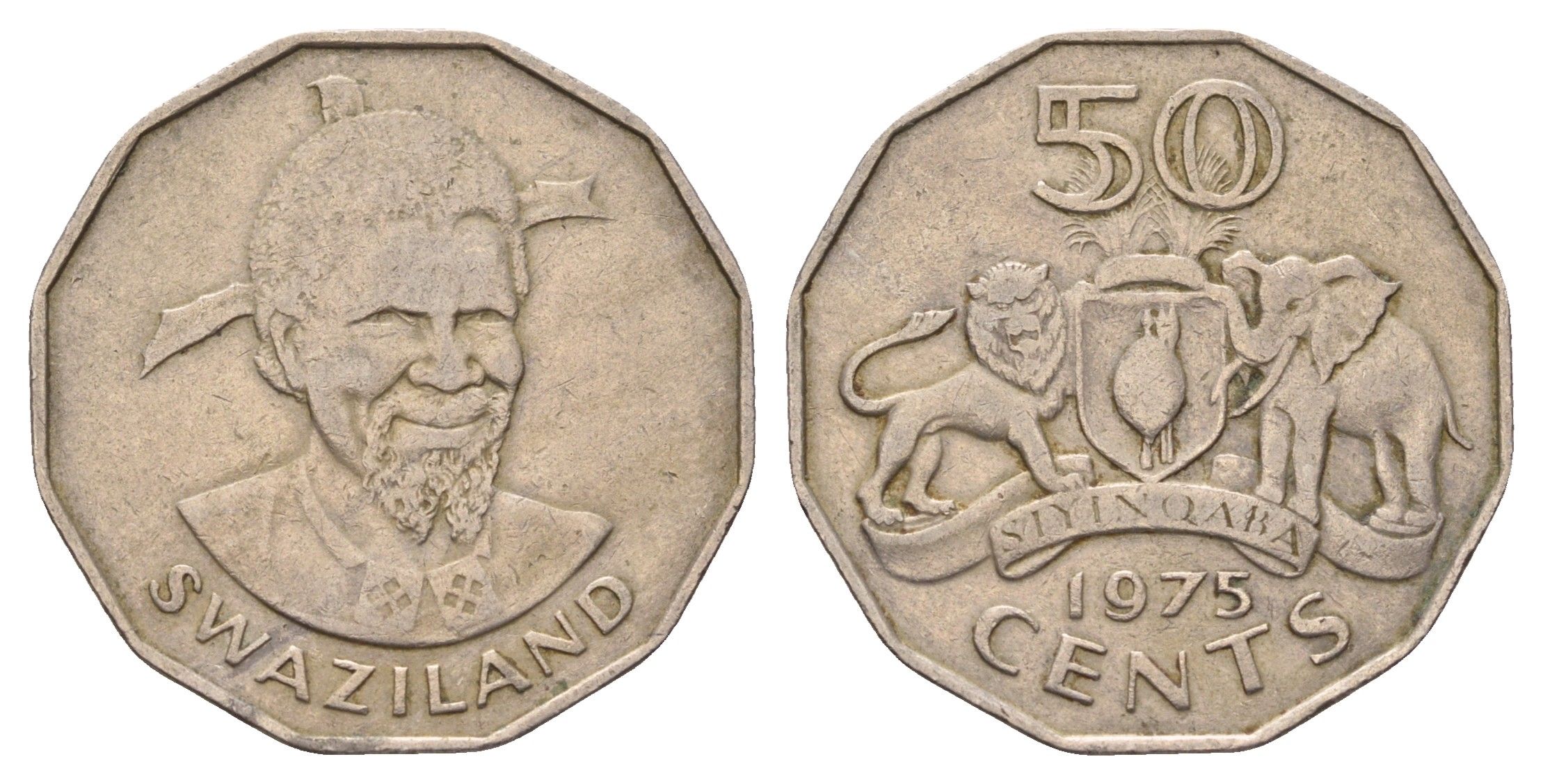 Свазиленд 50 центов 1975 KM 12 медно-никель 4666-1131