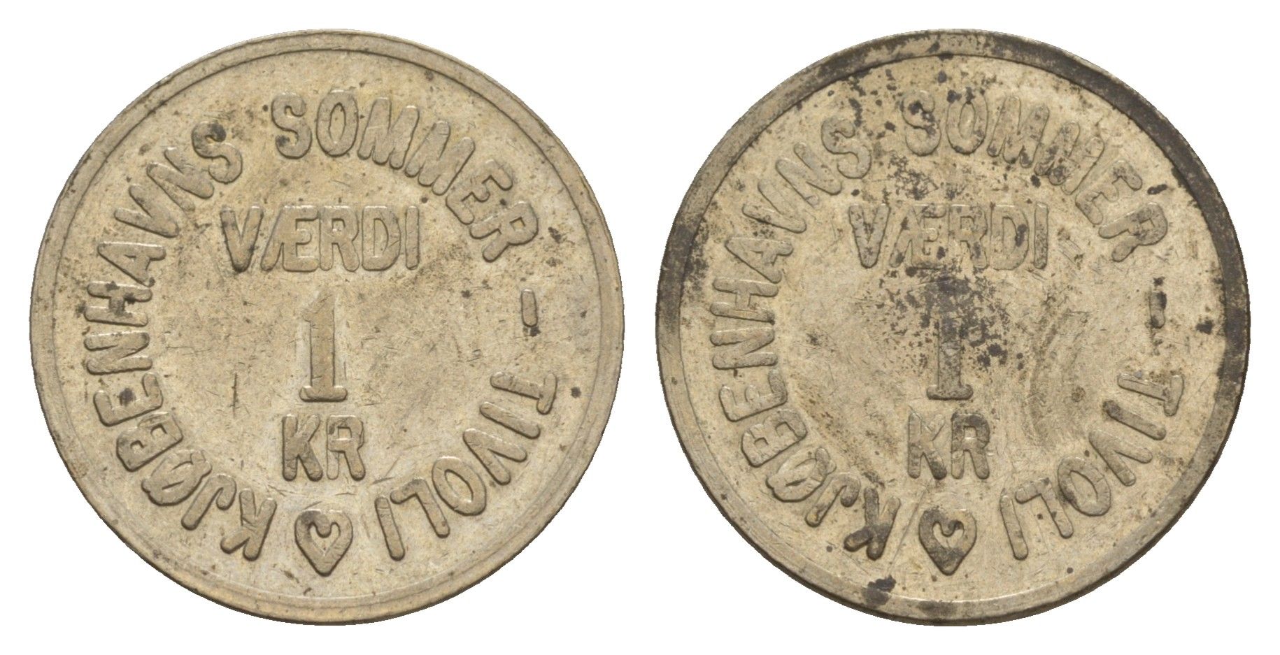 Дания, Копенгаген жетон в парке развлечения Тиволи в 1 крона диаметр 23 мм, вес 4,5 гр медно-никель 4656-425