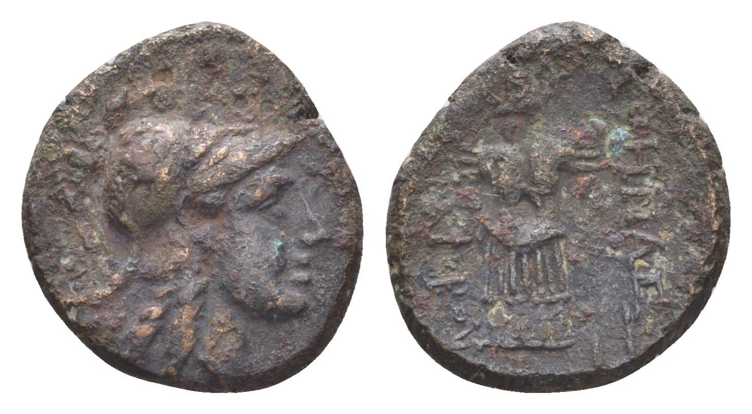 Мисия, Пергам АЕ 200-133 гг. до н.э. голова Афины/тропайон SNG Tübingen 2426 медь 1100-11-44