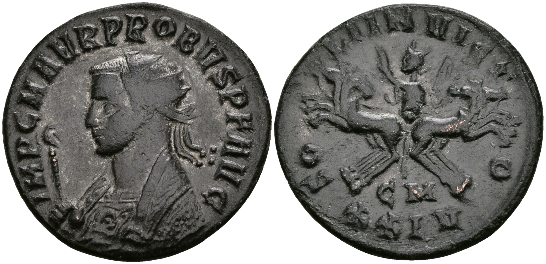 Римская Империя аврелианиан 276 - 282 Проб SOLI INVICTO Кизик Good Very fine RIC 911 бронза 1073-3-9-2