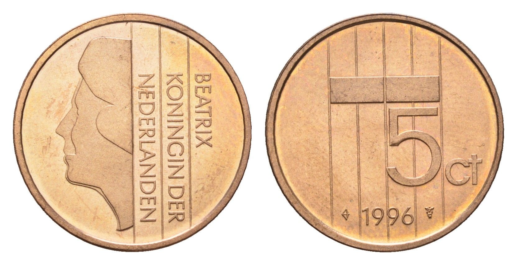 Нидерланды 5 центов 1996 Беатрикс (1980-2013) KM 202 бронза UNC 4684-1237