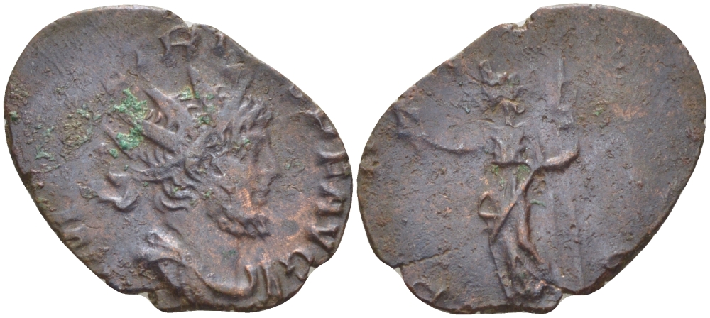 Римская Империя (императоры в Галлии) антониниан 272 - 273 Тетрик I. PAX AVG, Пация, персонификация Мира, Колония Агриппины, Good Very fine RIC 100 биллон 1073-14-33