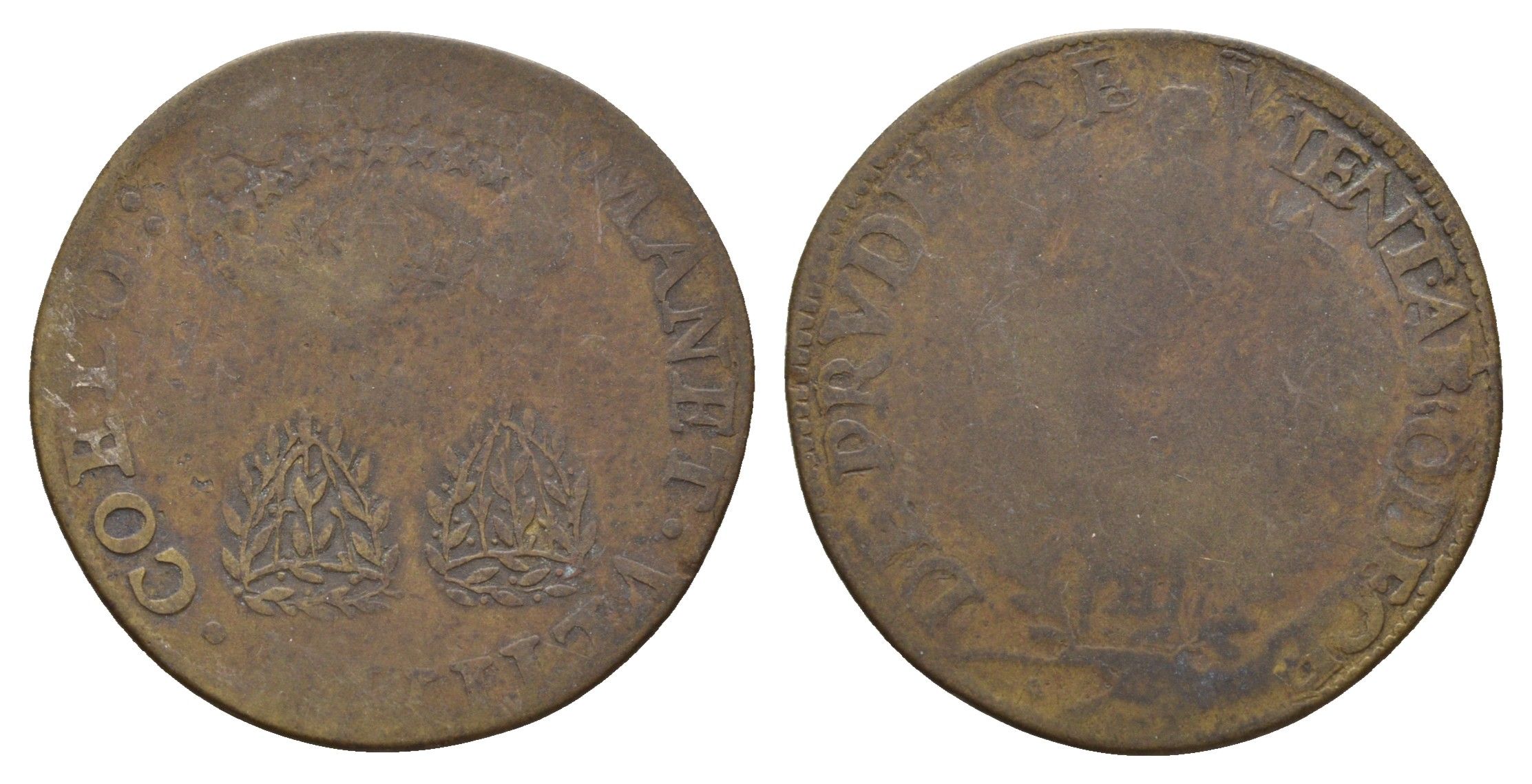 Франция, Париж счетный жетон ND (1574-1588) диаметр 27 мм, вес 4,5 гр медь 1526-1443