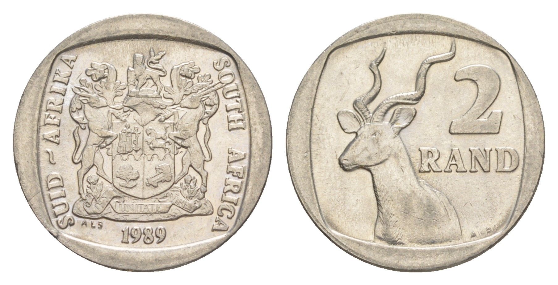 ЮАР 2 ранда 1989 KM 139 медь плакированная никелем UNC 4597-337