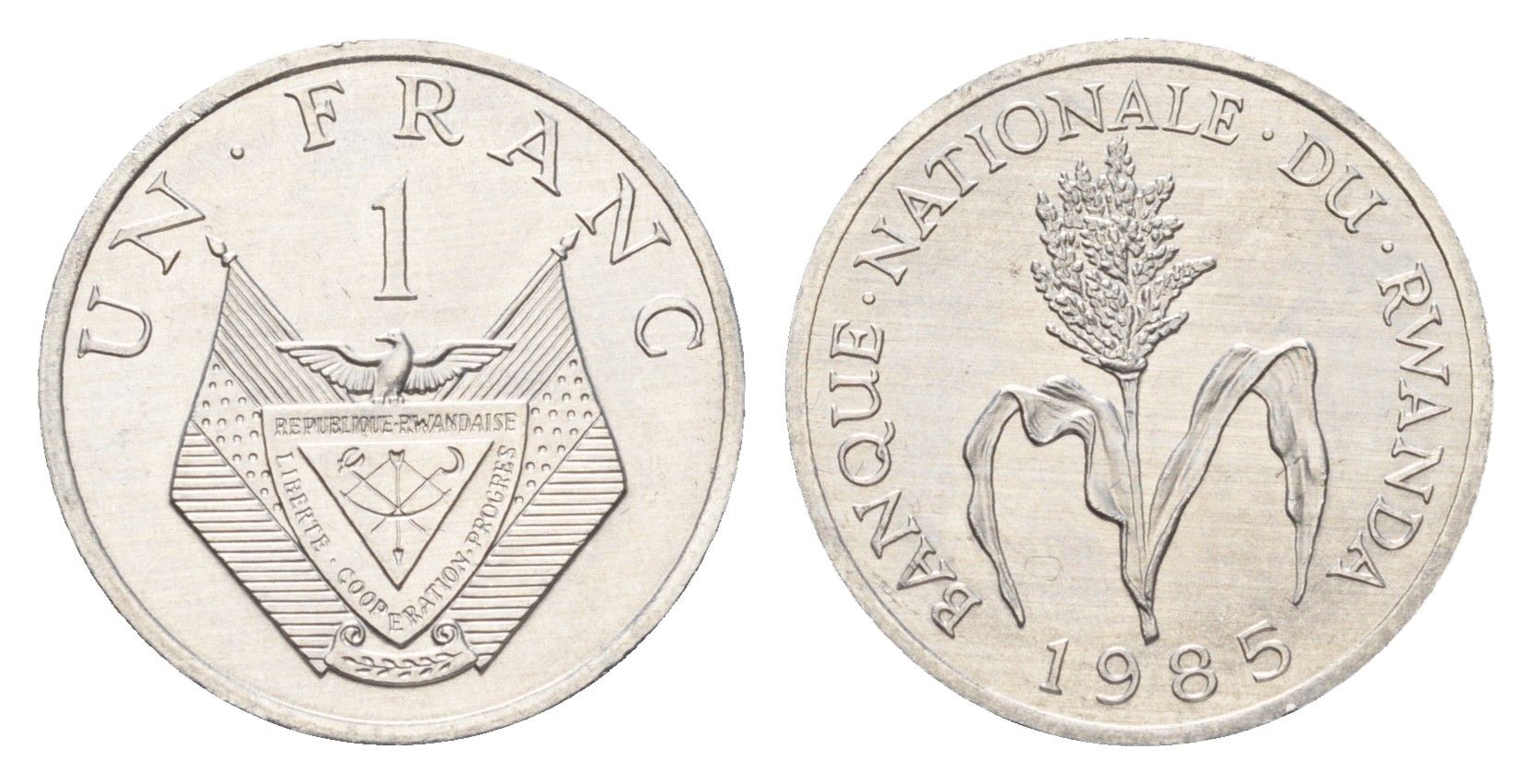 Руанда 1 франк 1985 KM 12 алюминий UNC 4679-113