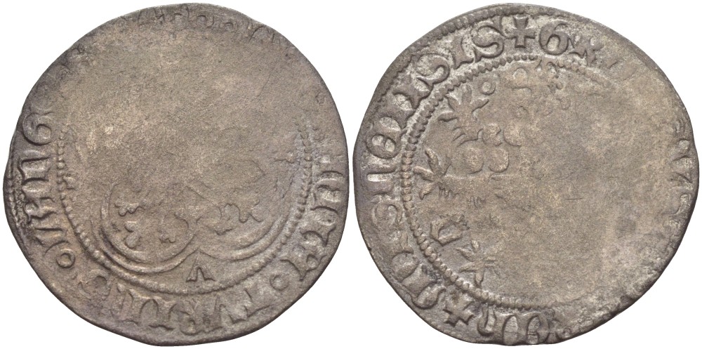 САКСОНИЯ, ГРАФСТВО МЕЙСЕН ШИЛДГРОШ 1428-1436 ФРИДРИХ II И СИГИЗМУНД Krug 1002. серебро 1520-531