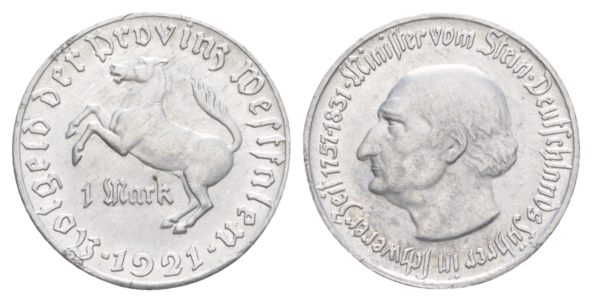 Вестфалия 1 марка 1921 северный Рейн-Вестфалия, нотгельд, Штейн J. N 10 алюминий UNC 4646-523
