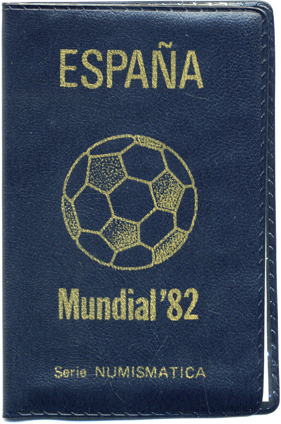 Испания официальный набор из 6 монет (50 сентимов; 1, 5, 25, 50 и 100 песет) 1980 чемпионат мира по футболу в Испании 1982 года KM MS11 (815, 816, 817, 818, 819 и 820)  UNC 5-4-3-69