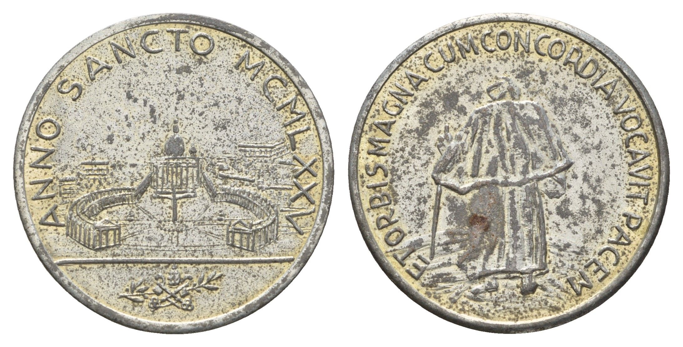 Ватикан медаль "Мир во всём мире" 1975 Площадь Святого Петра, диаметр 27,5 мм, вес 8,3 гр медно-никель 4670-1032