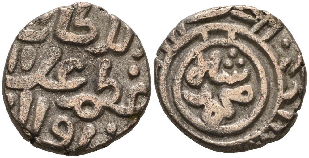 Индия 2 гани 1308 (AH711) Делийский Султанат, Alu ed-din Muhammad Shab II (1295-1315) Goron/Goenka D 233, Mitchiner 2569 биллон 192-935
