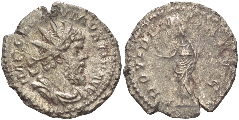 Римская Империя (императоры в Галлии) антониниан 260 - 269 Постум. IMP C POSTVMVS P F AVG / PROVIDENTIA AVG, Провиденция, держащая скипетр и сферу, Колония Агриппины, Good Very fine RIC 323 биллон 1073-12-116