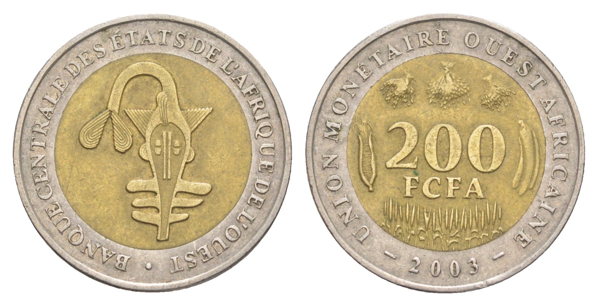 Западная Африка (BCEAO) 200 франков 2003 KM 14 биметалл 4654-547