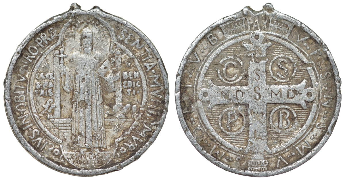 Германия жетон религиозный, остатки ушка алюминий 4119-752