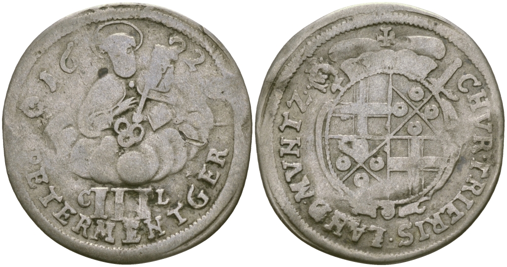 ТРИР 3 ПЕТЕРМЕНГЕРА 1692 KM 176(33) серебро 65-645