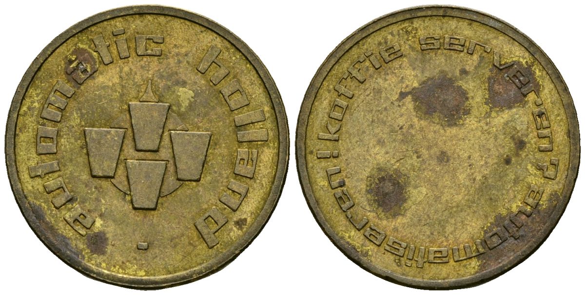 Нидерланды жетон ND жетон кофемашины - Douwe Egberts латунь 4167-425