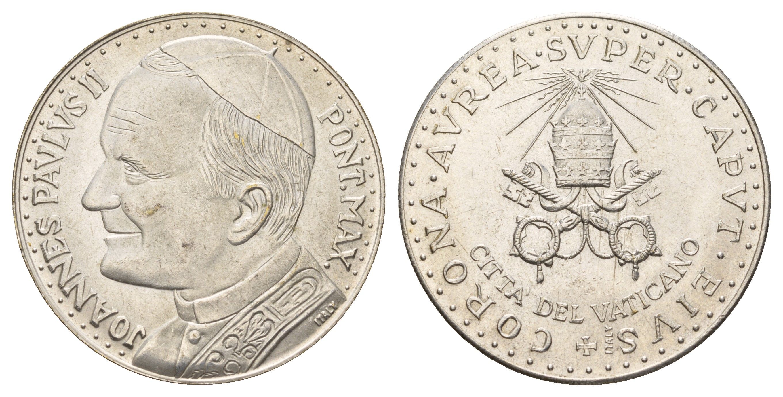 Ватикан медаль "Папский Престол" ND (1978) Иоанн Павел II, диаметр 35 мм, вес 16,1 гр медно-никель плакированный серебро 4667-1224