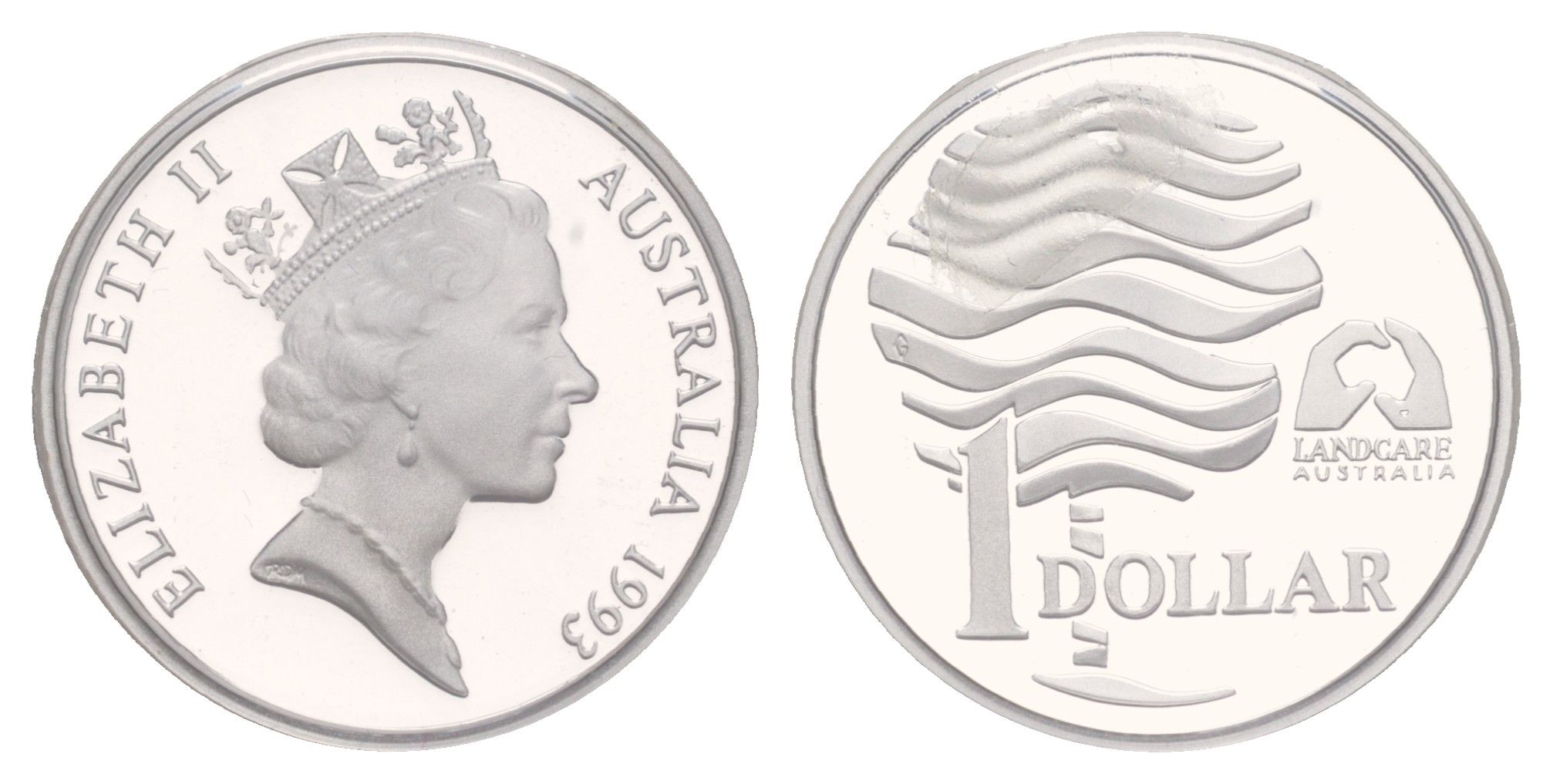 Австралия 1 доллар 1993 Landcare Australia — организация по защите окружающей среды KM 208a серебро PROOF 11-070-26