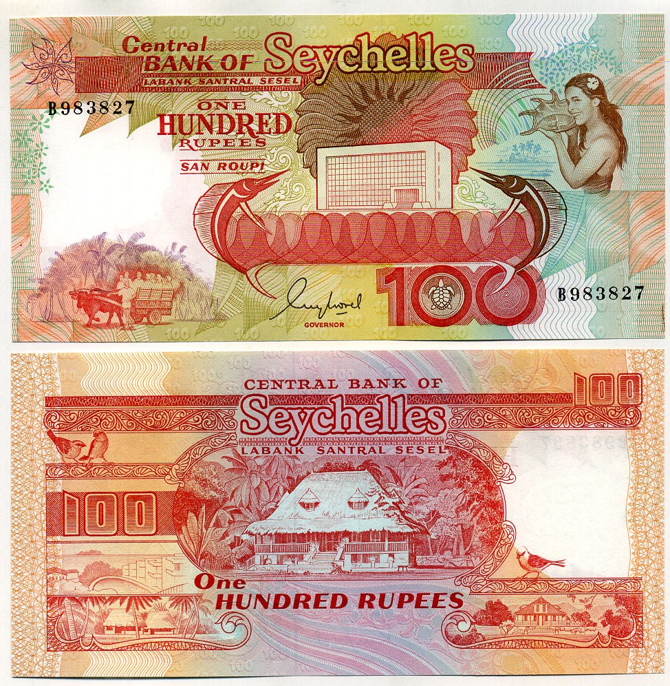 Сейшельские острова 100 рупий ND (1989) Pick 35 бумага UNC (пресс) 451-444-2