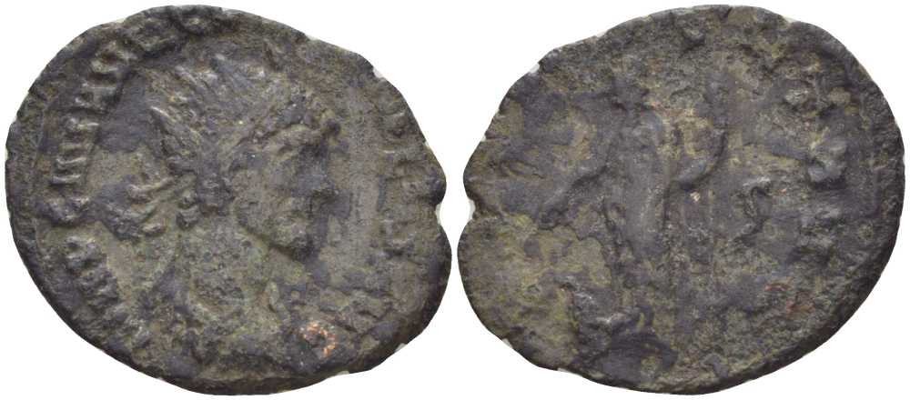 Римская Империя антониниан 270 Квинтилл, IMP C M AVR CL QVINTILLVS AVG / PROVIDENT AVG, Рим RIC 29 биллон 1073-17-114