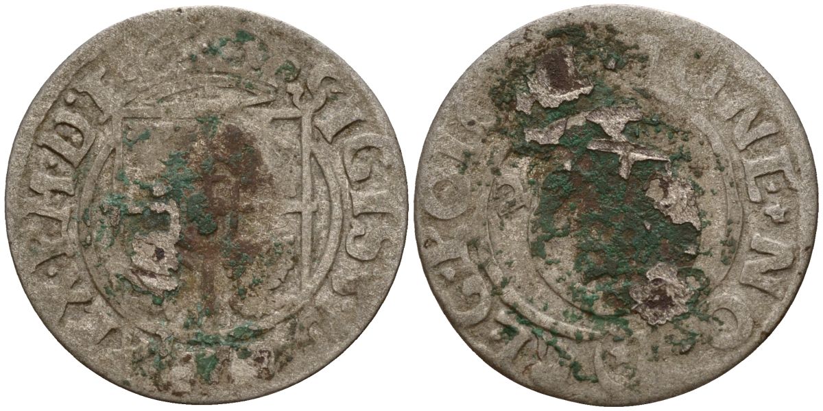 Польша 3 полкера (3 полторака - 1 крейцер) ND (1620-1627) Сигизмунд III Ваза (1587-1632) KM 41 серебро 4158-823