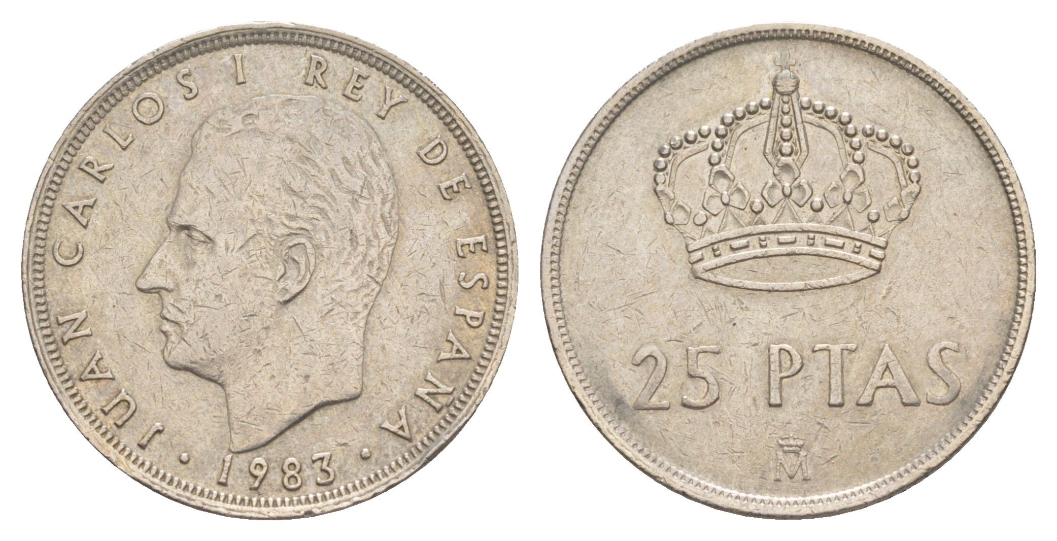 Испания 25 песет 1983 Хуан Карлос I (1975-2014) KM 824 медно-никель 4650-132