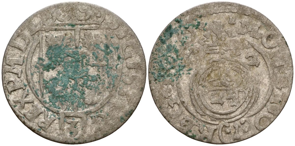 Польша 3 полкера (3 полторака - 1 крейцер) ND (1620-1627) Сигизмунд III Ваза (1587-1632) KM 41 серебро 4158-1156
