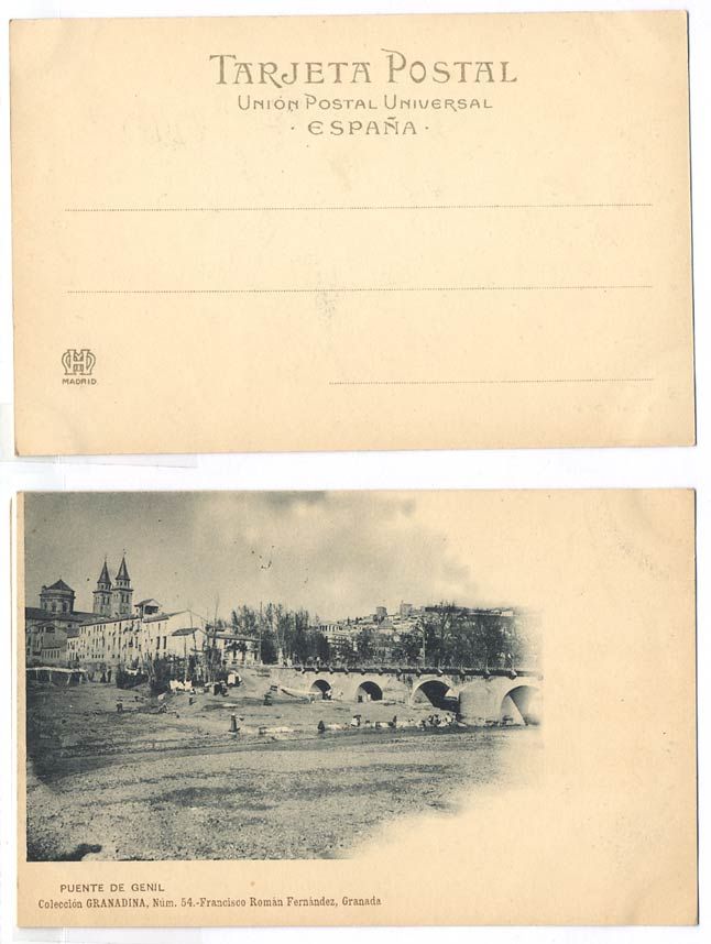 ИСПАНИЯ ГРАНАДА PUENTE DE GENIL до 1917 153-9-22