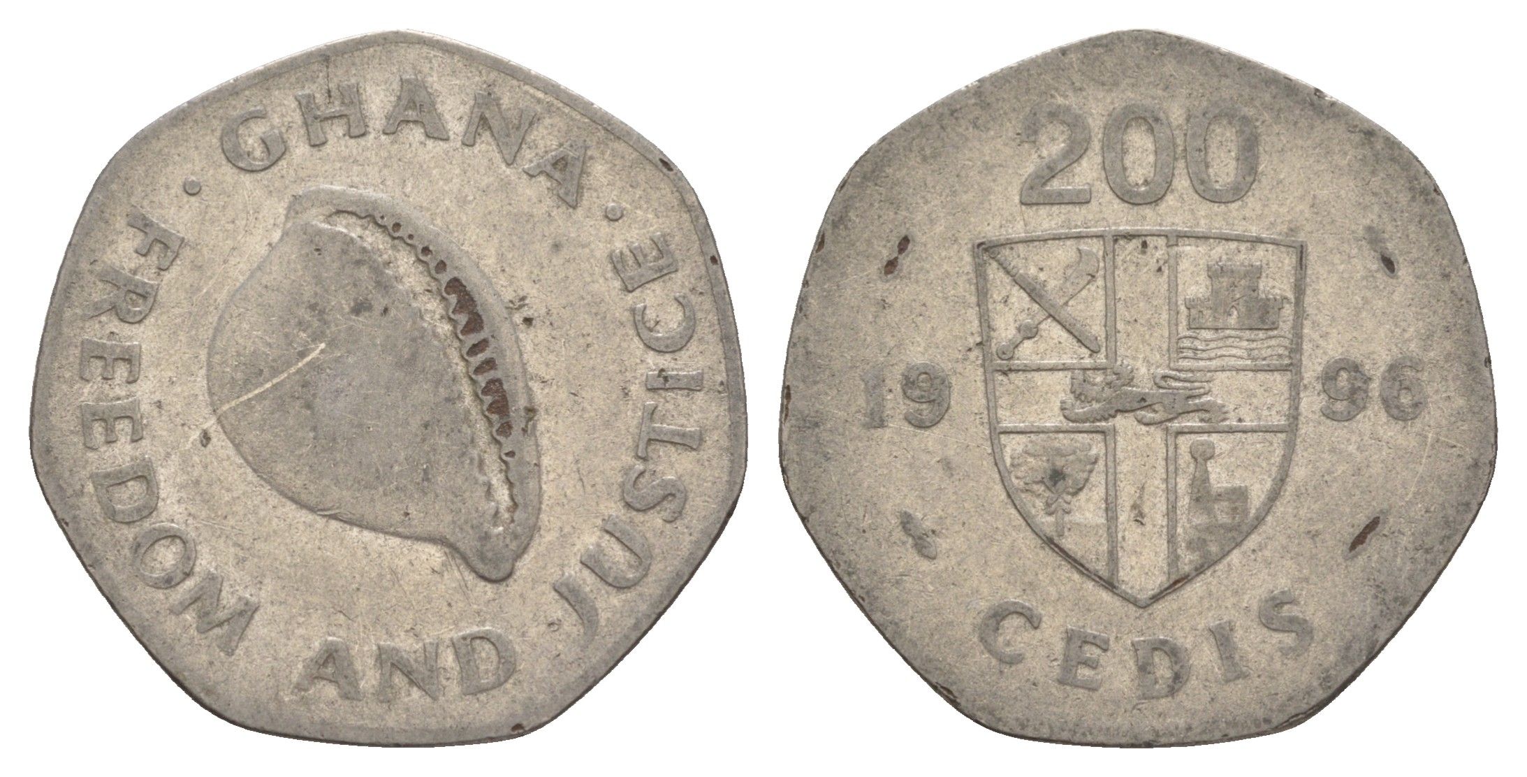 Гана 200 седи 1996 KM 35 сталь плакированная никелем 4656-726