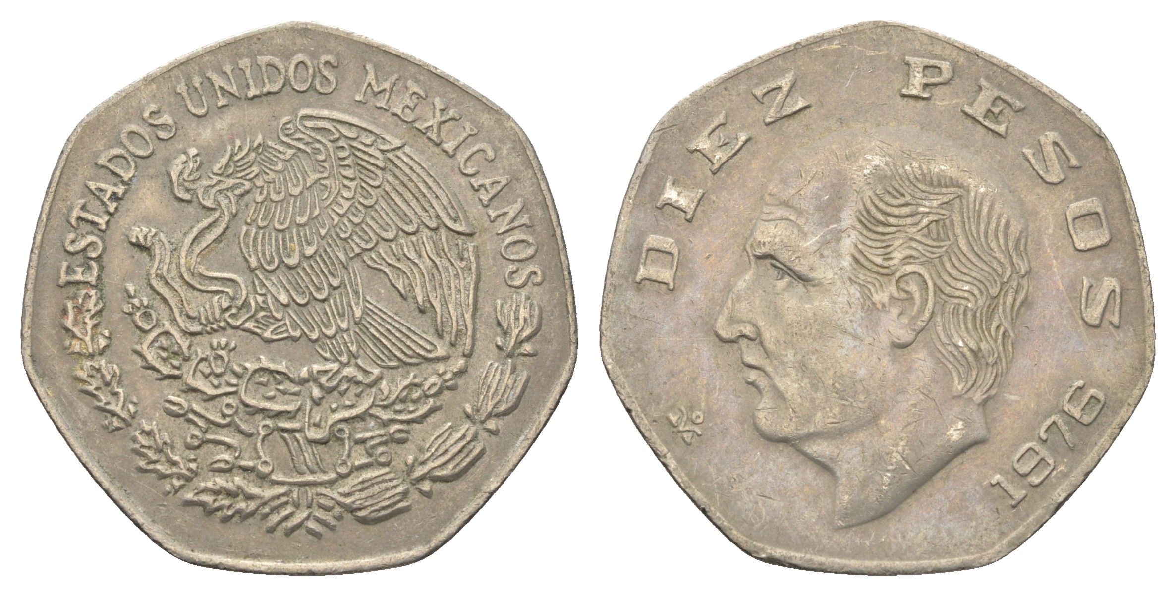 Мексика 10 песо 1976 Мигель Идальго-и-Костилья KM 477.1 медно-никель 4661-1135