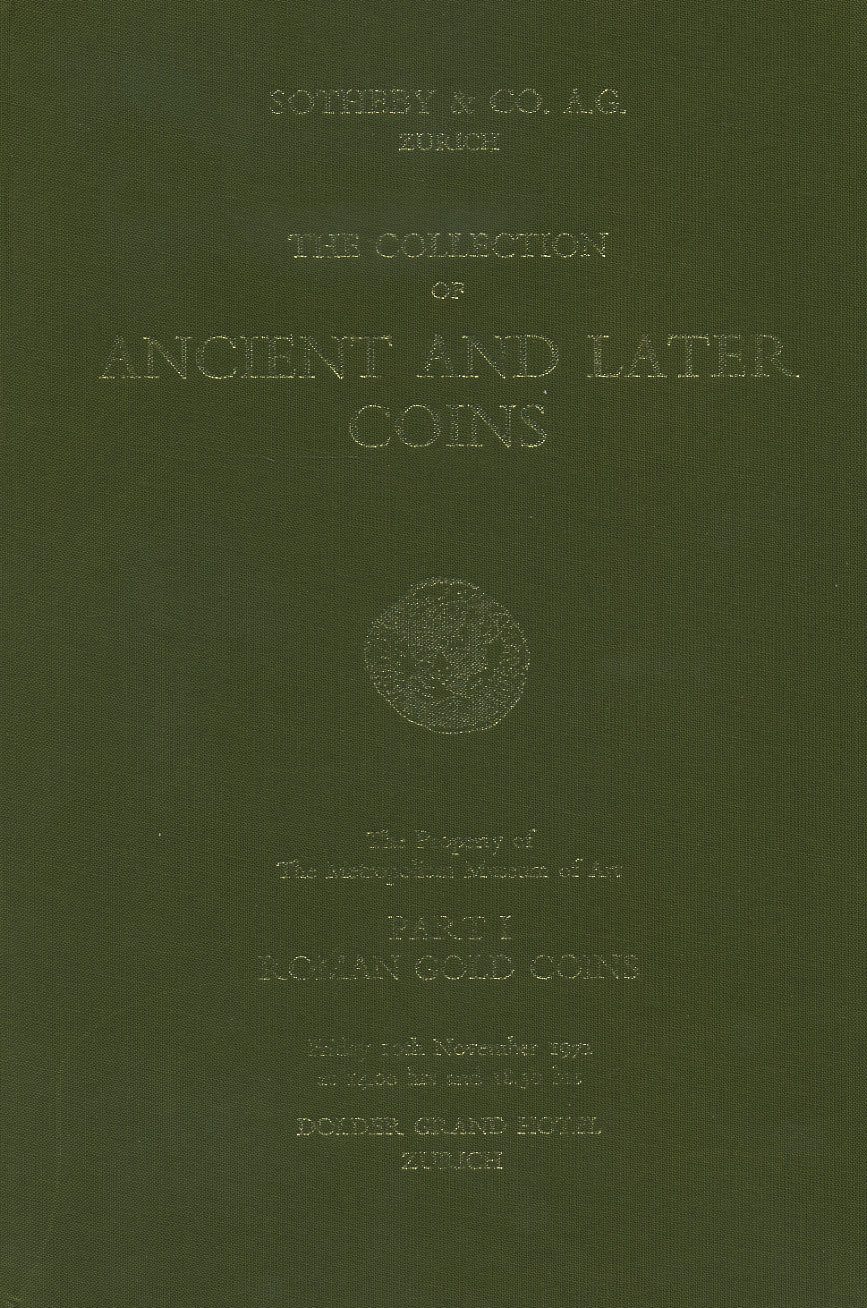 Sotheby & co Аукционный каталог. Коллекция древних и более поздних монет. Часть 1: римские золотые монеты. 10 ноября 1972 Sotheby & co, the collection of ancient and later coins, part 1 roman gold coins, 345 лотов + 7 таблиц 00-01-08-06