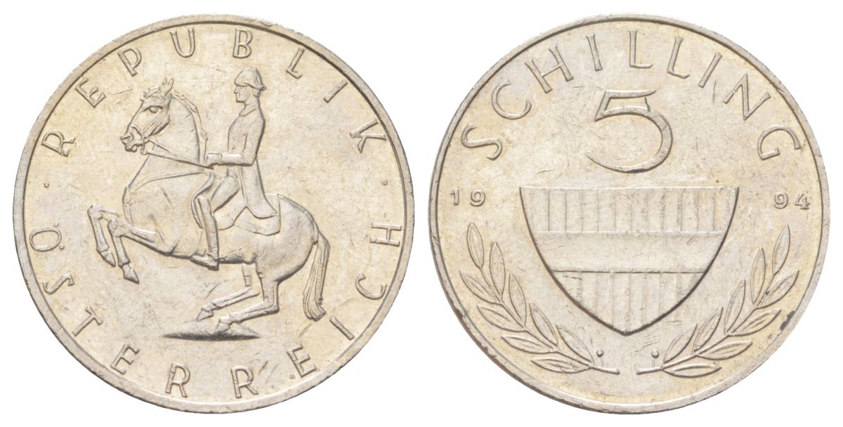Австрия 5 шиллингов 1994 KM 2889a медно-никель 4624-415